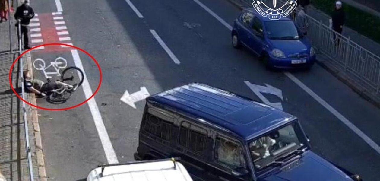 У Києві водій Mercedes побив велосипедиста до втрати свідомості