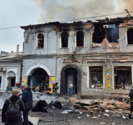 Удар по дитсадку в Харкові: поліція показала перші кадри після влучання