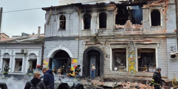 Удар по дитсадку в Харкові: поліція показала перші кадри після влучання