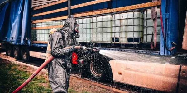 На Київщині стався витік хімічної речовини: рятувальники показали кадри ліквідації